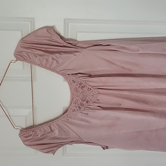 ✨️LAST CHANCE✨️ Vintage Hand Dyed Nightgown Size XXL in Pale Rose Gold - Picture 2 of 15